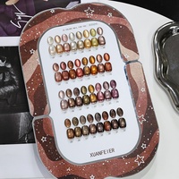 Nouveau Kit de Vernis Gel Liquide DIY Effet Œil de Chat Français 32 Couleurs : Fig Purple, Blush Peach, Smoke Tea, Cream Brown 2026