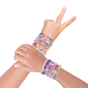 Kids Jewelry DIY Toys Kit with 2 Cases Plastic Knit <strong>Charm</strong> Beaded Woven Necklace Maker Unicorn Bracelets Making Set for Girls - Product Image 6