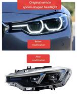 Pour BMW Série 3 F30 F35 12V, nouveau bloc optique LED 2013-2019 avec clignotant séquentiel et projecteur bi-faisceau, mise à niveau