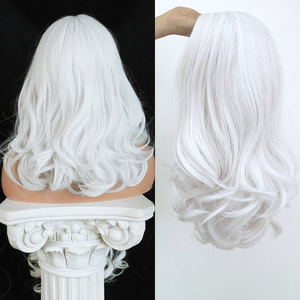 Ensemble complet de <span class=keywords><strong>barbe</strong></span> <span class=keywords><strong>et</strong></span> <span class=keywords><strong>perruque</strong></span> de Noël blanc éclatant, une seule pièce, pour remplacement capillaire <span class=keywords><strong>et</strong></span> cosplay - Product Image 3