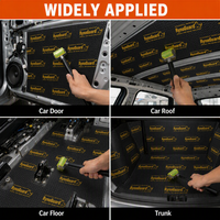 RynoGuard Tapis insonorisant léger en caoutchouc butyle pour voiture, feuille de damping insonorisante pour l'insonorisation automobile