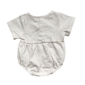 Romper de Verano Unisex de Algodón con Burbujas, Manga Corta, Bolsillo con Parches, Tipo Body - Product Image 6