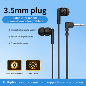 Flexibele 3.5Mm Bedrade Muziekkleur Abs Oortelefoon Met In-Ear Functie Bedrade Oortelefoon Voor Telefoon - Product Image 2