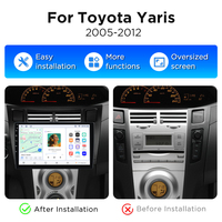 Radio Mobil Android Carplay Junsun untuk Toyota Yaris XP90 2005-2012 dengan Kipas Pendingin Terintegrasi, Navigasi GPS, dan Pemutar Multimedia