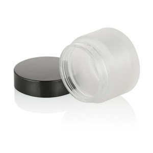 Pot en verre dépoli avec couvercle noir, 30g, 5g, 10g, 15g, 20g, 30g, 50g, 100g, 200g - Product Image 3