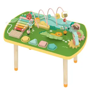 Non-toxic Preschool Children Wooden Furniture Classic Activity Kids Sensory Table And Chair Set For Kids Sensory Teaching