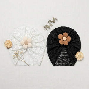 <span class=keywords><strong>Cappellino</strong></span> per Bambina in Stile Europeo e Americano, Morbido e Confortevole, con Pizzo Traforato e Motivi a Righe - Product Image 4