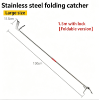 Pince à serpents professionnelle robuste avec mâchoire large verrouillable, outil de préhension pliable pour reptiles