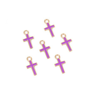 Cross Charms Zinc Alloy Multi Color DIY Jewelry Pendants For <b>Bracelets</b> Keychains Gift Unisex Fashion Accessories - Product Image 4