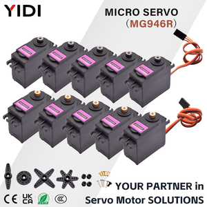 Micro Servo Motor MG946R de Metal y Semi-Metal, Ángulo de 180 Grados, Alto Torque, <span class=keywords><strong>Servomotor</strong></span> de Precisión para Robot y Coche de Control Remoto - Product Image 1