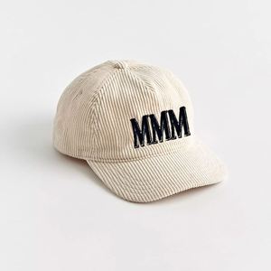 Gorra de Béisbol de Pana de 5 Paneles, Estilo Deportivo Vintage de Alta Calidad, Multicolor, con Imagen Familiar y Logotipo Bordado - Product Image 1