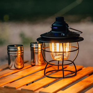 Outdoor Retro <b>Small</b> Lantern Portable Camping Lamp Energy-saving Lighting in Three Modes Rechargeable Ambient Light <b>Tent</b> Lamp - Product Image 3