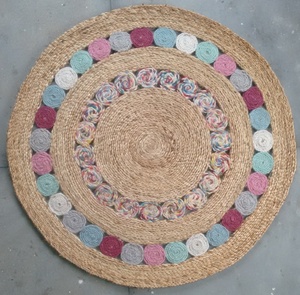 Braided Rug Carpet Play Area <b>Mat</b> Carpet New Jute & Wool for Living Room and Kid Design Multi Color Custom Polybag Teen Plain 10F - Product Image 2