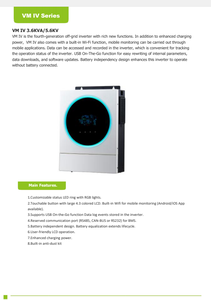 Inversor SOLAR híbrido MPPT de 5,6 kW, WIFI, energía fuera de la red - Product Image 5