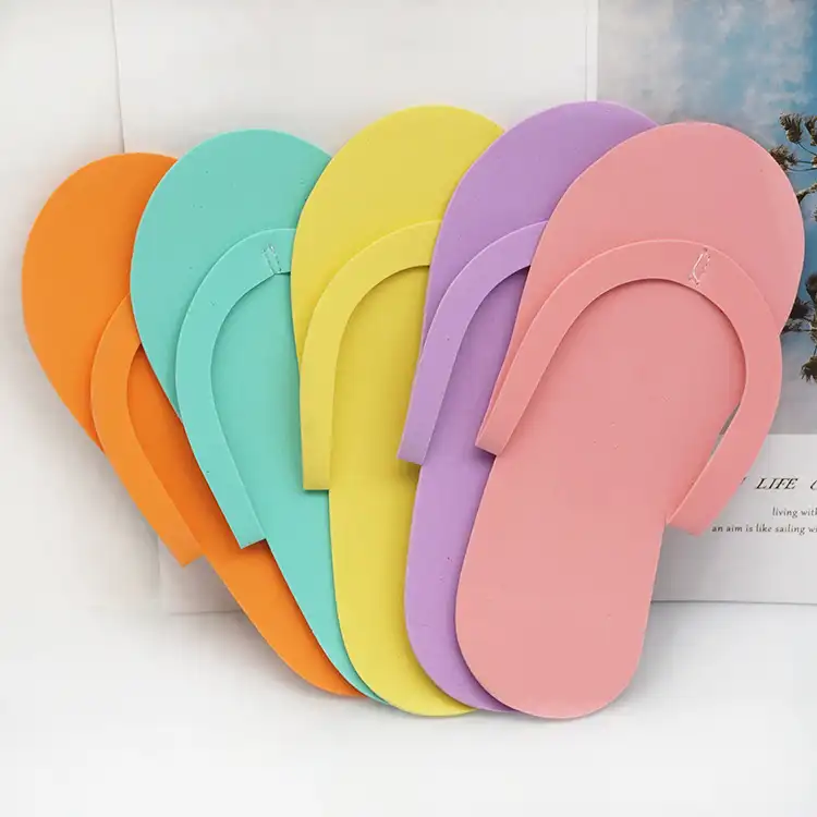 Фабричные разноцветные унисекс шлепанцы для педикюра EVA тапочки для отеля одноразовые шлепанцы