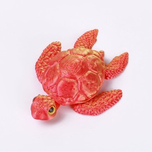 Juguete Antiestrés, Tortuga Impresa en 3D, Pequeño Adorno de Tortuga, Modelo de Juguete Creativo, Articulado, Varios Colores, Articulaciones Móviles, 15 Años - Product Image 3