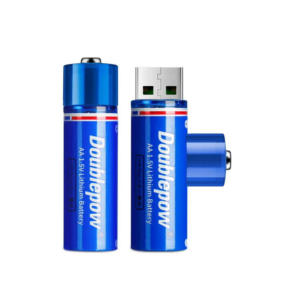 China Battery Manufacturer 1500mwh 1.5v Lithium Ion Li-Ion USB Rechargeable AA Battery
