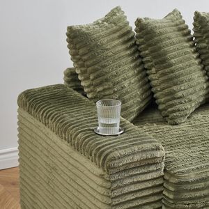 أثاث ثابت JS أريكة زاوية مقطعية من البلاستيك أرجل من القماش سروال قصير حامل أكواب للتخزين - Product Image 4