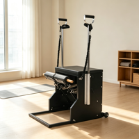 Chaise de Pilates en métal, chaise de stabilité commerciale avec poignées réglables et ressorts, idéale pour l'entraînement du tronc en studio de Pilates