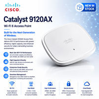 Point d'accès sans fil Cisco C9120AXI-F Wi-Fi 6, fonctionnalité bi-bande, 4x4 MU-MIMO et capacités avancées.