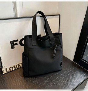 Sac fourre-tout en toile de coton réutilisable et écologique avec logo personnalisé, poche zippée, couleur personnalisée, utilisation promotionnelle pour les étudiantes - Product Image 2