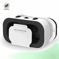 Kacamata VR 3D Headset Helm dengan Karton untuk Smartphone 4.7-6.0 Inci, Hadiah Natal Realitas Virtual yang Keren