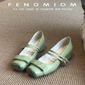 Zapatos Planos Mary Jane con Punta Cuadrada, Cierre de Hebilla con Lazo de Piel de Oveja, Tendencia de Moda para Todas las Temporadas, Zapatos de Mujer - Product Image 4