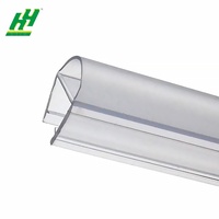 Joint inférieur de porte de douche sans cadre avec gouttière anti-goutte pour un joint inférieur transparent