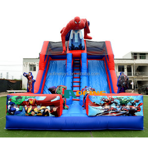 Spiderman thư bị trả lại nhà khô <span class=keywords><strong>Slide</strong></span> <span class=keywords><strong>Inflatable</strong></span> đôi trượt Spiderman PVC bouncers lâu đài nhảy trượt để bán - Product Image 3