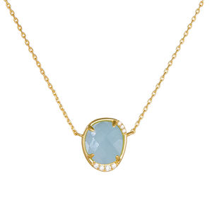 <span class=keywords><strong>Collana</strong></span> in Pietra Naturale Amazonite dal Design Originale per Donne, Gioiello Raffinato in Argento Sterling 925, Vendita all'Ingrosso - Product Image 1
