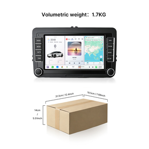 Youducar - Radio de Coche Android de 7 Pulgadas con Reproductor de DVD y Navegación para VW Golf, Passat, Polo, <span class=keywords><strong>Tiguan</strong></span>, Tipo B con Dos Perillas, CarPlay - Product Image 2