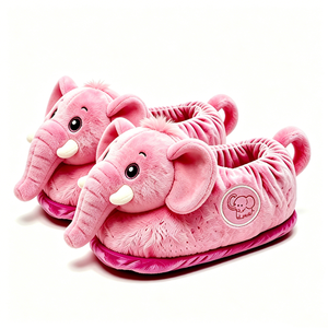 Pantuflas de elefante de peluche, Pantuflas de animales para mujer, Pantuflas de elefante 3D, Pantuflas de elefante suaves, Pantuflas de animales novedosas - Product Image 4