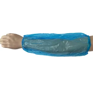 Medical single use oversleeve long disposable sleeve cover pp pe blue waterproof oversleeve