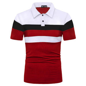 Polo <span class=keywords><strong>a</strong></span> Maniche Corte da <span class=keywords><strong>Uomo</strong></span> Estiva in Cotone con Design Patchwork <span class=keywords><strong>a</strong></span> Colori e Colletto Casual <span class=keywords><strong>a</strong></span> <span class=keywords><strong>Righe</strong></span> per Golf - Product Image 4