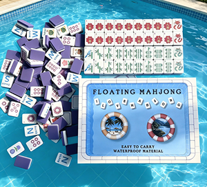 Set Mahjong Galleggiante Impermeabile <span class=keywords><strong>per</strong></span> Piscina - 160 Pezzi in Acrilico Viola e Rosa, Tessere Mahjong Americane <span class=keywords><strong>per</strong></span> Divertimento Estivo in Spiaggia e a Bordo Piscina - Product Image 1