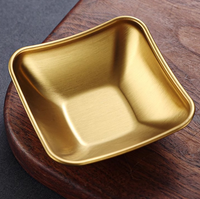 Plat à sauce en acier inoxydable 304 pour restaurant coréen, barbecue, fondue, usage domestique, vente en gros, logo personnalisé