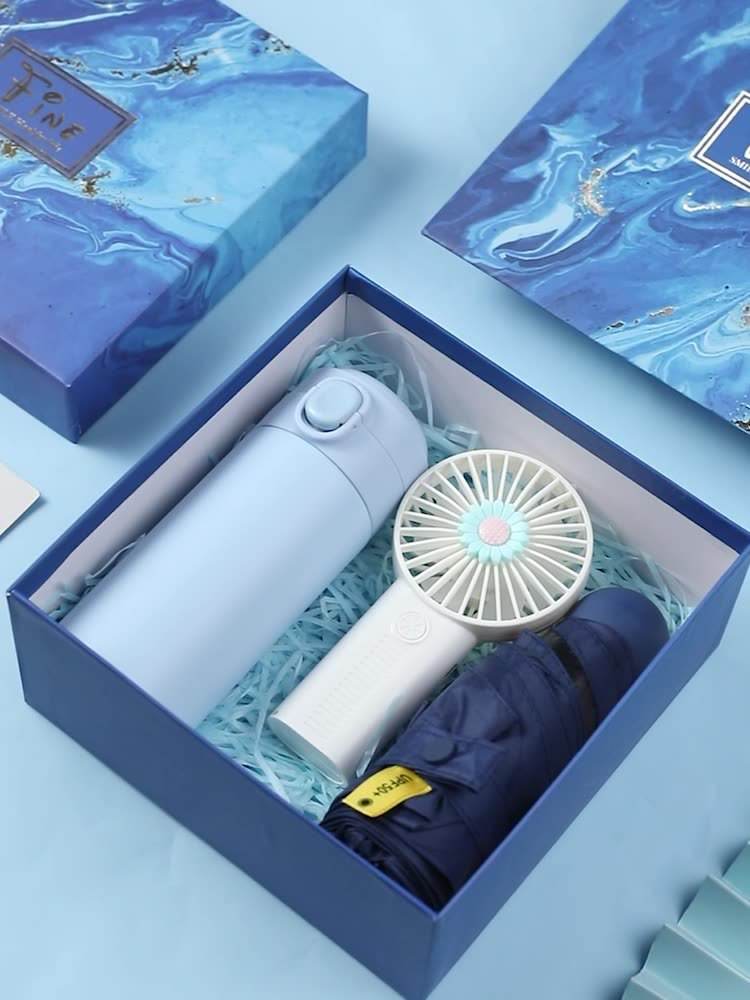 Sun + parapluie Tasse thermos Bounce + petit ventilateur