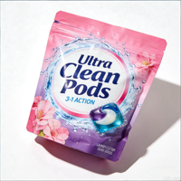 Sac à linge d'hôtel en plastique et PE avec logo personnalisé AG, sacs à linge simples pour les capsules de lessive, les sachets et l'emballage du savon