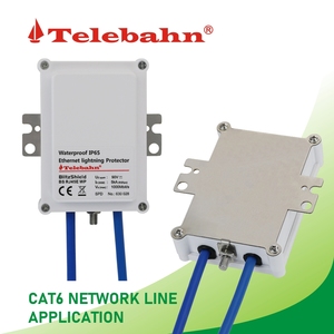 Factory Wholesale Outdoor IP65 POE Gigabit Network SPD 1000Mbit/s 5V/24V/48V CAT6 RJ45 Ethernet Surge Protector Suppressor POE - Product Image 3