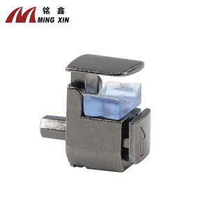 Ming Xin Zinc Alloy Glass Clip Adjustable Shelf Support Nickel Plated Gunmetal <b>Cabinet</b> Wine Rack Accessory - Product Image 4