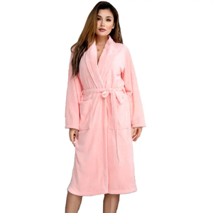 Auf Lager Terry Cloth Bademantel Coral Velvet Hotel Spa Roben Klassische Bade mäntel für Männer Frauen - Product Image 2