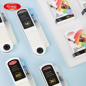 Mini ensemble de pigments d'<span class=keywords><strong>aquarelle</strong></span> portables - <span class=keywords><strong>Aquarelle</strong></span> solide en forme d'éventail pour le gribouillage des enfants, petite taille mais grande capacité - Product Image 3