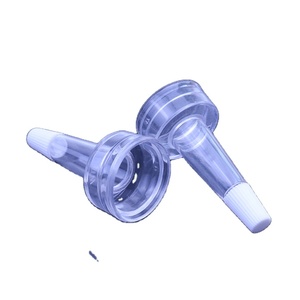 Capsules de bouteille à fermeture hermétique en gros, <span class=keywords><strong>tube</strong></span> compte-gouttes en <span class=keywords><strong>PVC</strong></span> ambré de 20 mm, <span class=keywords><strong>bouchon</strong></span> trompette pour flacon de pénicilline - Product Image 1