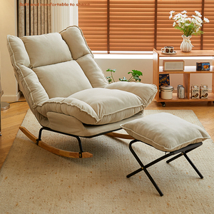 Divani di lusso a dondolo nuova poltrona in metallo divano moderno componibile casa Nordic velluto in legno soggiorno divani Set mobili - Product Image 2