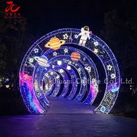 Immersive Raum-Zeit-Tunnel-Bogen-Laternen Science-Fiction-Raumtor Riesige Seidenbogen-Laterne für Technologie-Themenausstellungen