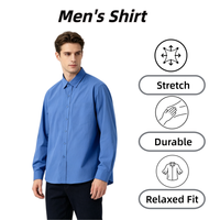 Chemise à manches longues en coton 100% abricot, col à revers, boutonnée, pour le bureau, la ville, les sorties du week-end, les sorties quotidiennes, tenue décontractée, coupe classique