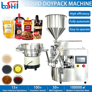 Máquinas de llenado de líquidos en bolsas con boquilla para salsa de jengibre, aceite de ajo, salsa de soja, pasta de chile, kétchup y máquina de envasado Doypack - Product Image 1