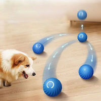 USB-Wiederaufladbares Interaktives Hundespielzeug aus Kunststoff, Elektronischer Vibrationsball mit Unregelmäßiger Bewegung, Modisches Haustier-Bewegungs-Katzenspielzeug