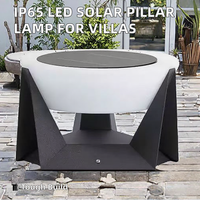 Lámpara de Pilar LED solar moderna para decoración de jardín IP65, tamaño pequeño para Villa, puerta, césped, poste superior, iluminación