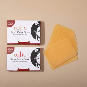 Tamaño de viaje 100 Uds. Papel de regalo de jabón de Ácido Kójico de bolsillo soluble portátil para lavado de manos y <span class=keywords><strong>Fcae</strong></span> - Product Image 4